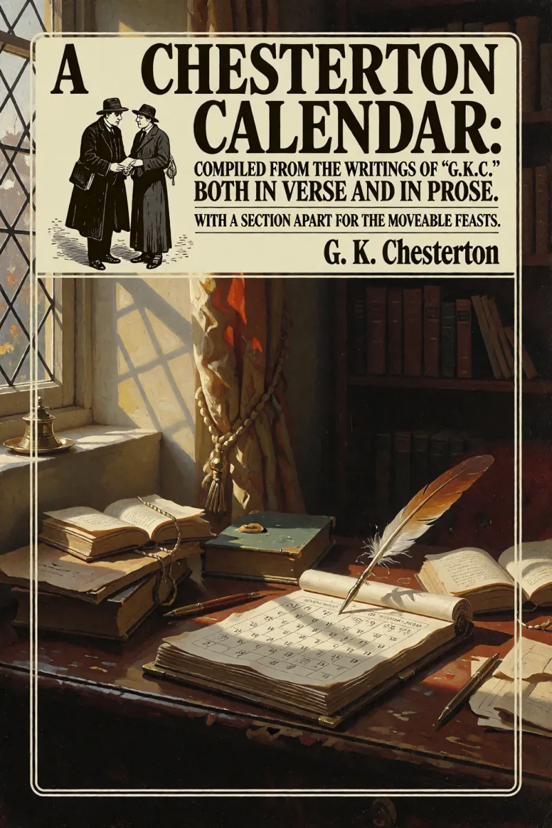 Cover of A Chesterton Calendar: Compiled from the writings of 'G.K.C.' both in verse and in prose. With a section apart for the moveable feasts. by G. K. Chesterton