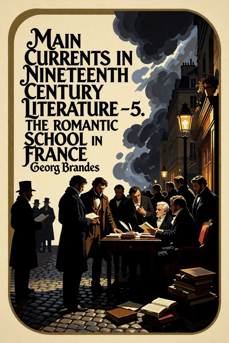 Cover of Main Currents in Nineteenth Century Literature - 5. The Romantic School in France by Georg Brandes
