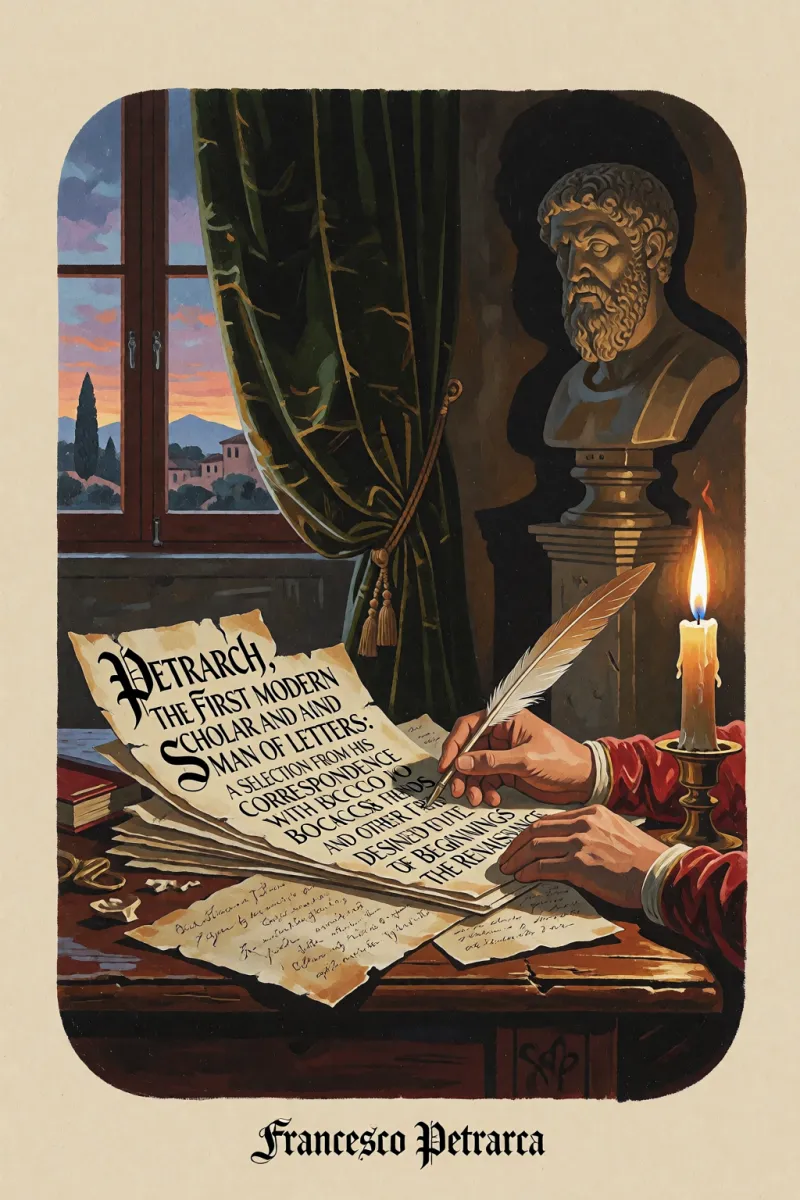 Cover of Petrarch, the First Modern Scholar and Man of Letters: A Selection from His Correspondence with Boccaccio and Other Friends, Designed to Illustrate the Beginnings of the Renaissance by Francesco Petrarca
