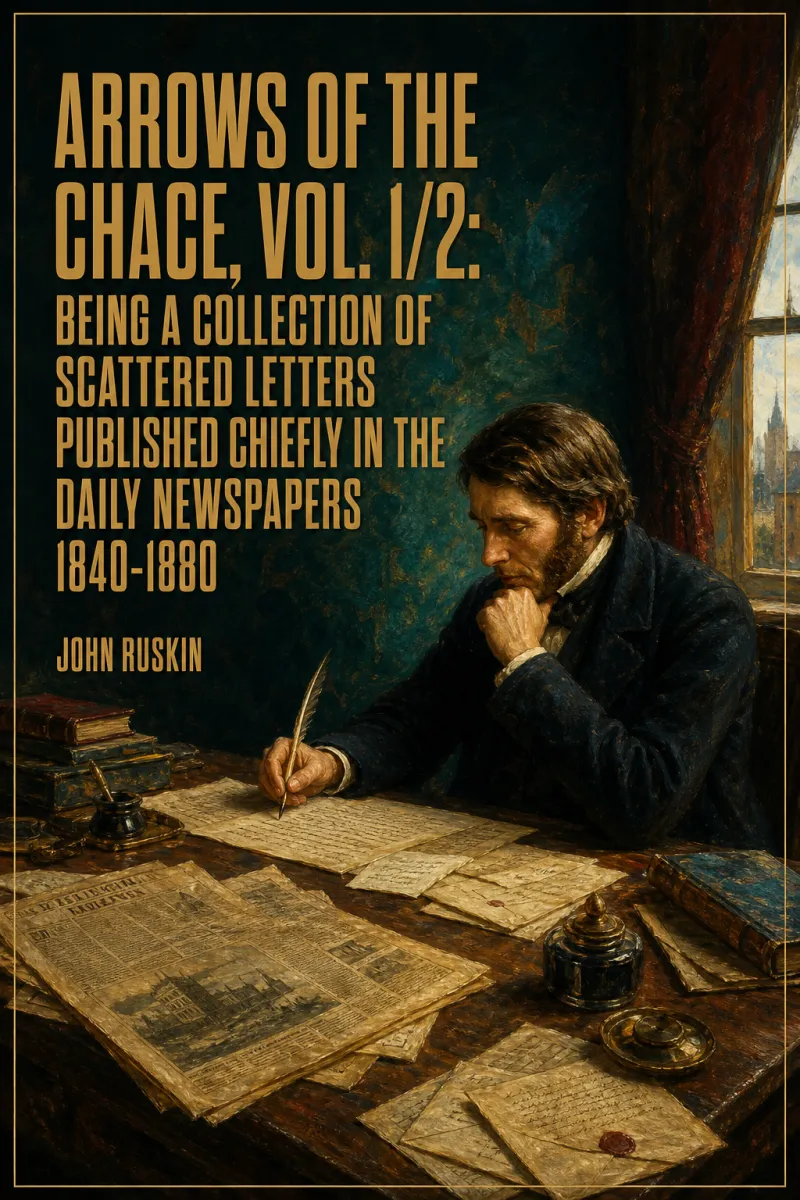 Cover of Arrows of the Chace, vol. 1/2: being a collection of scattered letters published chiefly in the daily newspapers 1840-1880 by John Ruskin
