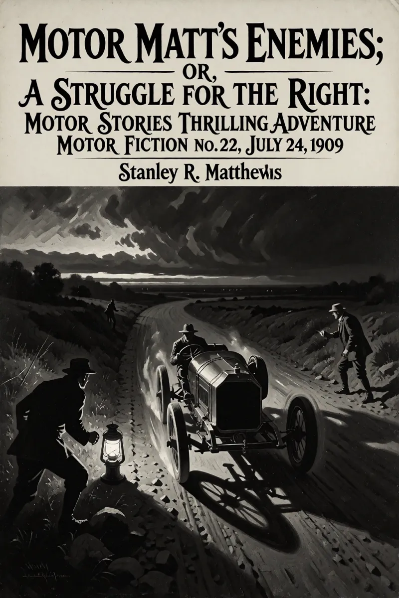 Cover of Motor Matt's Enemies; or, A Struggle for the Right: Motor Stories Thrilling Adventure Motor Fiction No. 22, July 24, 1909 by Stanley R. Matthews