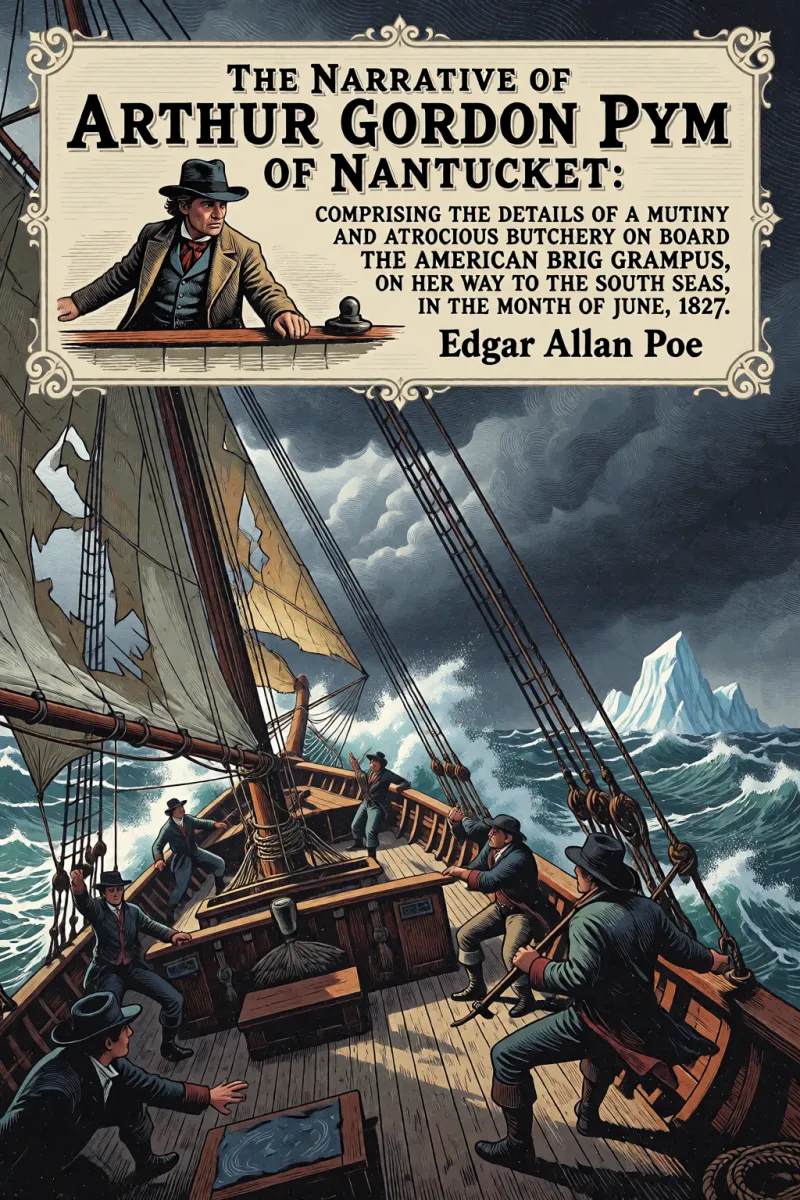 Cover of The Narrative of Arthur Gordon Pym of Nantucket: Comprising the details of a mutiny and atrocious butchery on board the American brig Grampus, on her way to the South Seas, in the month of June, 1827. by Edgar Allan Poe