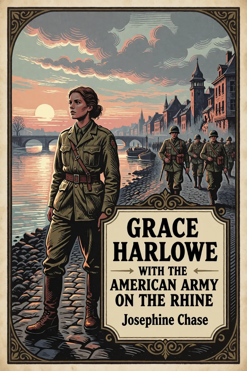 Cover of Grace Harlowe with the American Army on the Rhine by Josephine Chase