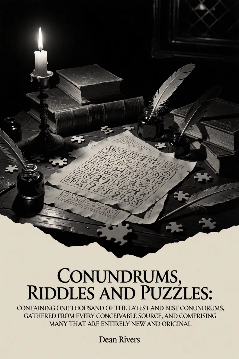 Cover of Conundrums, Riddles and Puzzles: Containing one thousand of the latest and best conundrums, gathered from every conceivable source, and comprising many that are entirely new and original by Dean Rivers