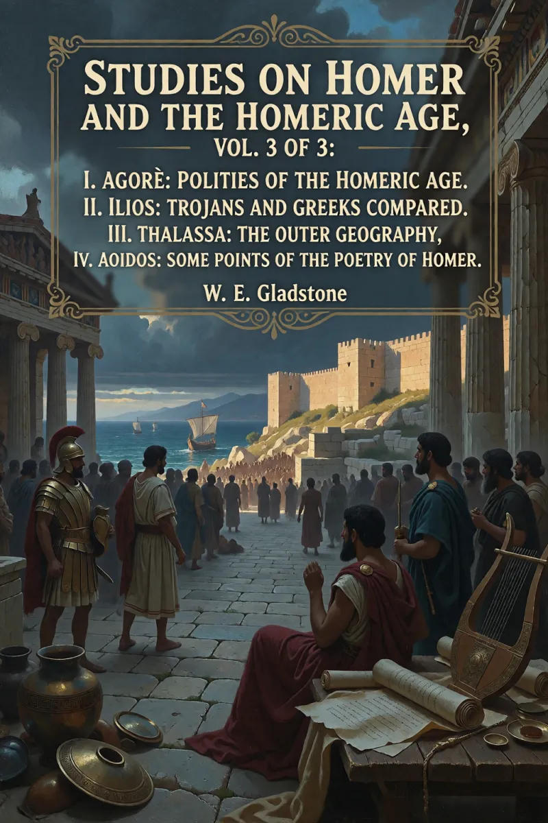 Cover of Studies on Homer and the Homeric Age, Vol. 3 of 3: I. Agorè: Polities of the Homeric Age. II. Ilios: Trojans and Greeks Compared. III. Thalassa: The Outer Geography. IV. Aoidos: Some Points of the Poetry of Homer. by W. E. Gladstone