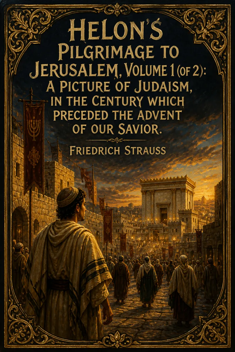 Cover of Helon's Pilgrimage to Jerusalem, Volume 1 (of 2): A picture of Judaism, in the century which preceded the advent of our Savior. by Friedrich Strauss
