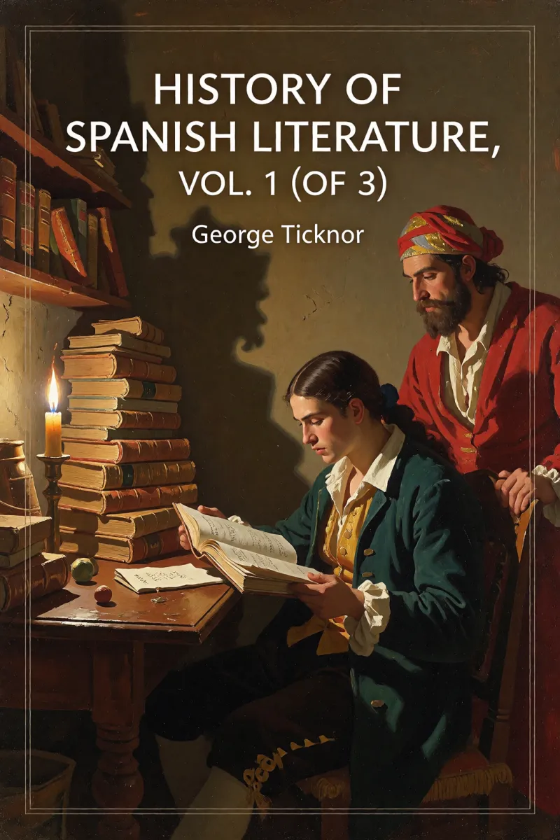 Cover of History of Spanish Literature, vol. 1 (of 3) by George Ticknor