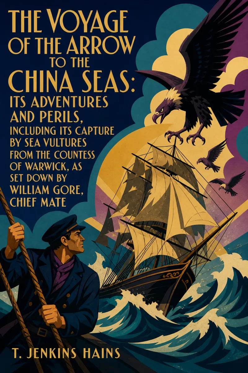 Cover of The Voyage of the Arrow to the China Seas.: Its Adventures and Perils, Including Its Capture by Sea Vultures from the Countess of Warwick, as Set Down by William Gore, Chief Mate by T. Jenkins Hains