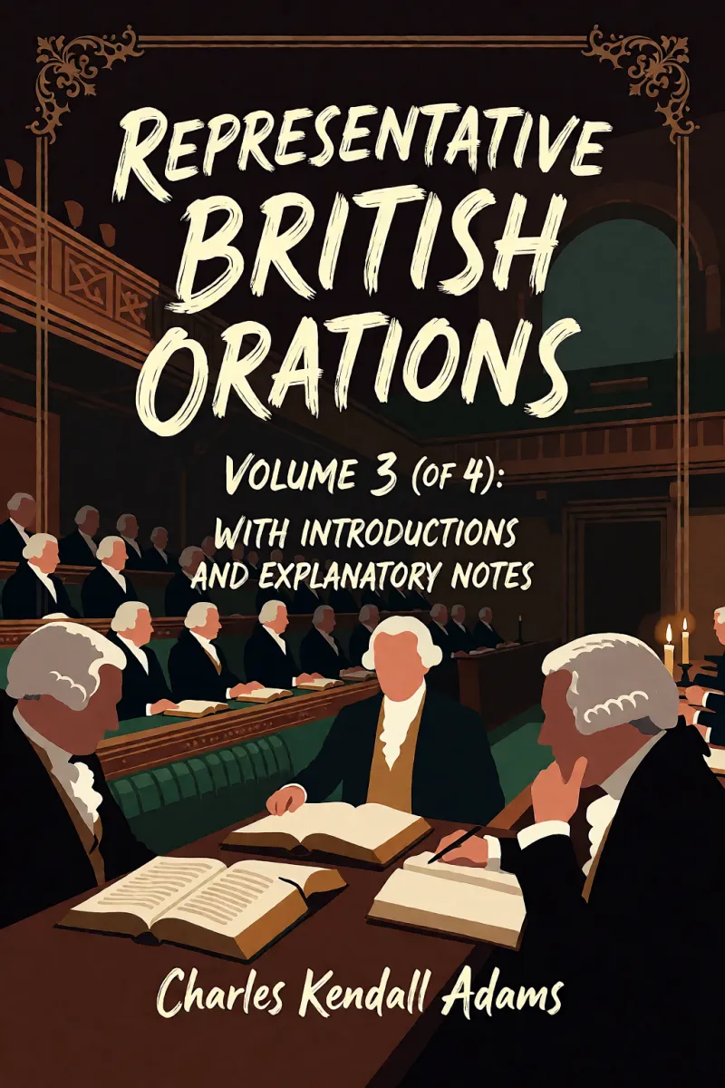 Cover of Representative British Orations Volume 3 (of 4): With Introductions and Explanatory Notes by Charles Kendall Adams