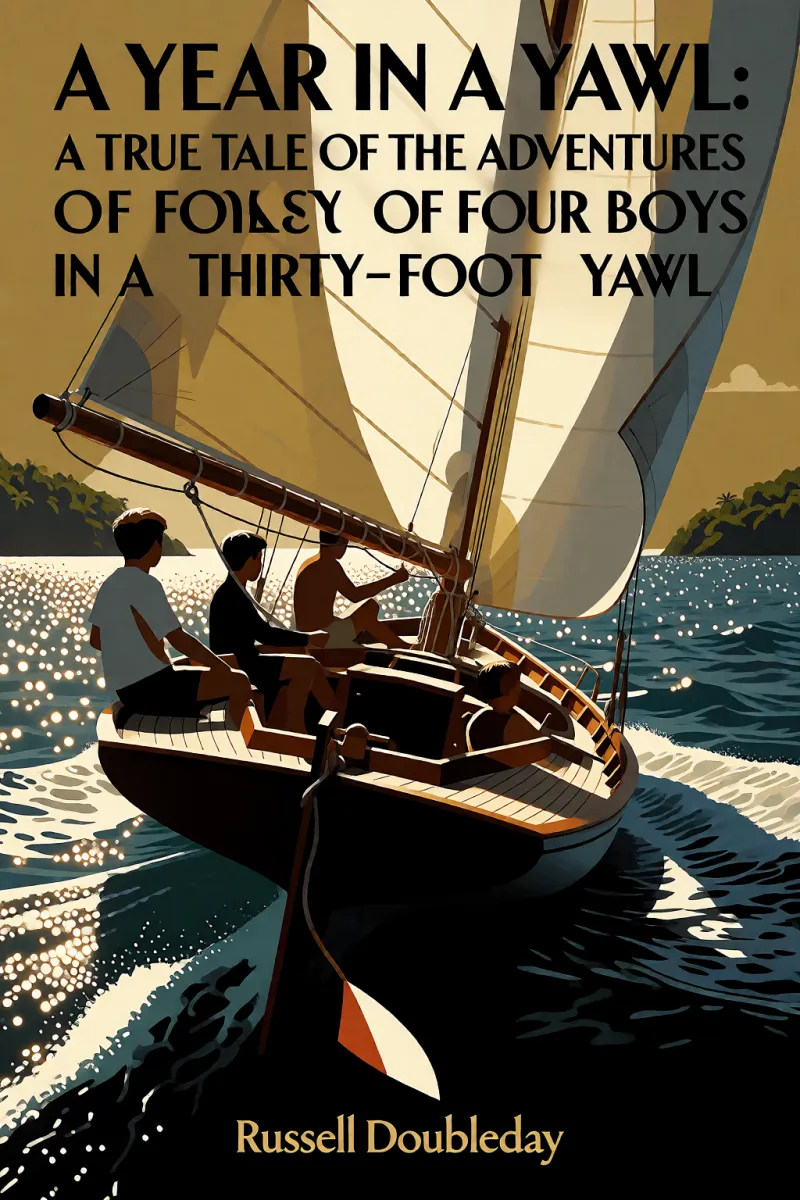 Cover of A Year in a Yawl: A True Tale of the Adventures of Four Boys in a Thirty-foot Yawl by Russell Doubleday