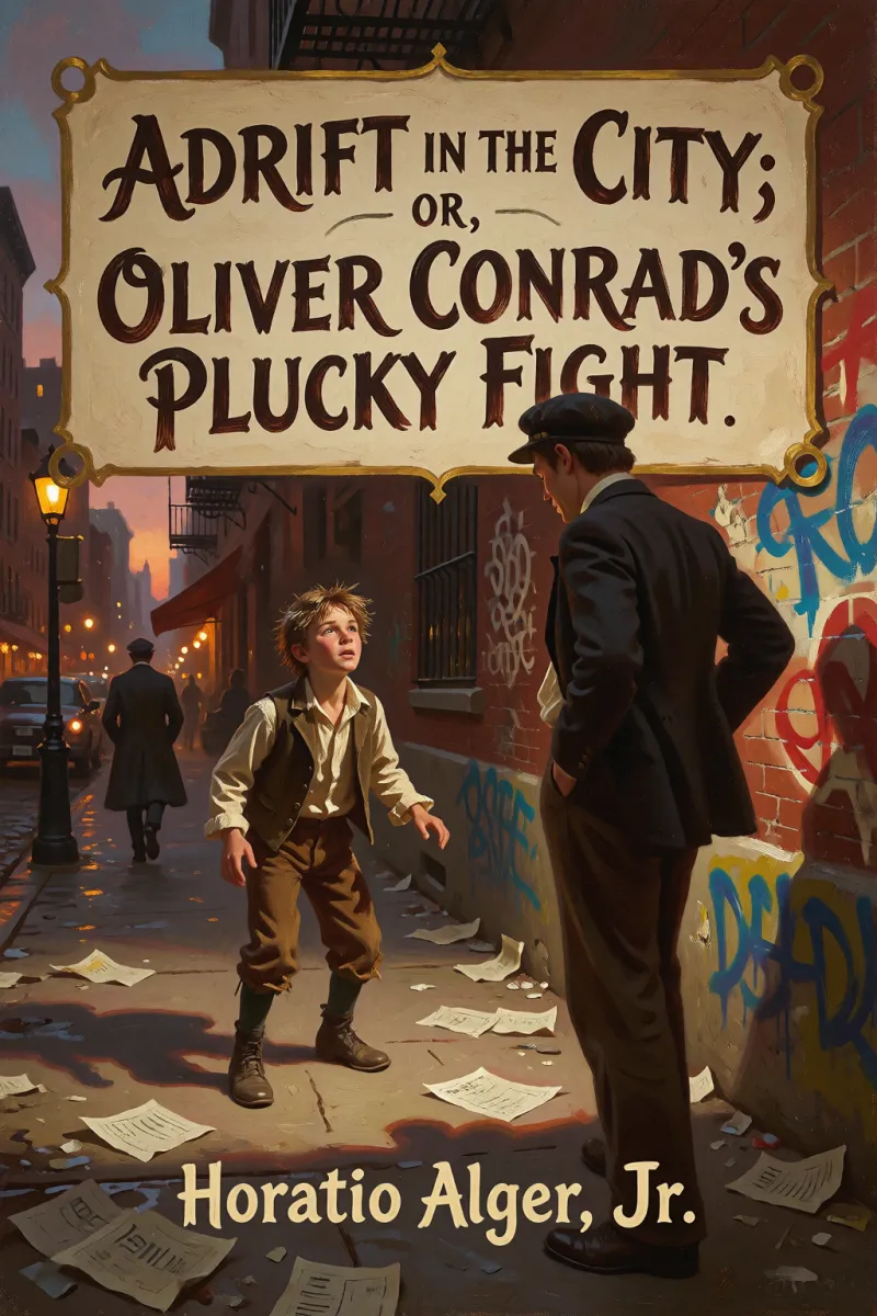Cover of Adrift in the City; or, Oliver Conrad's Plucky Fight by Horatio Alger, Jr.