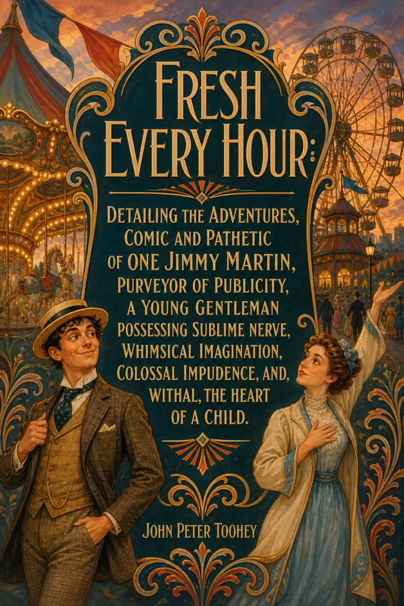Cover of Fresh Every Hour: Detailing the Adventures, Comic and Pathetic of One Jimmy Martin, Purveyor of Publicity, a Young Gentleman Possessing Sublime Nerve, Whimsical Imagination, Colossal Impudence, and, Withal, the Heart of a Child. by John Peter Toohey