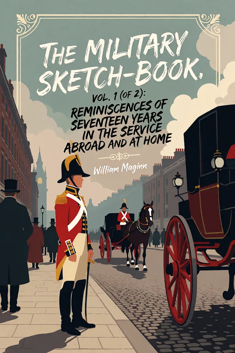 Cover of The Military Sketch-Book. Vol. 1 (of 2): Reminiscences of seventeen years in the service abroad and at home by William Maginn