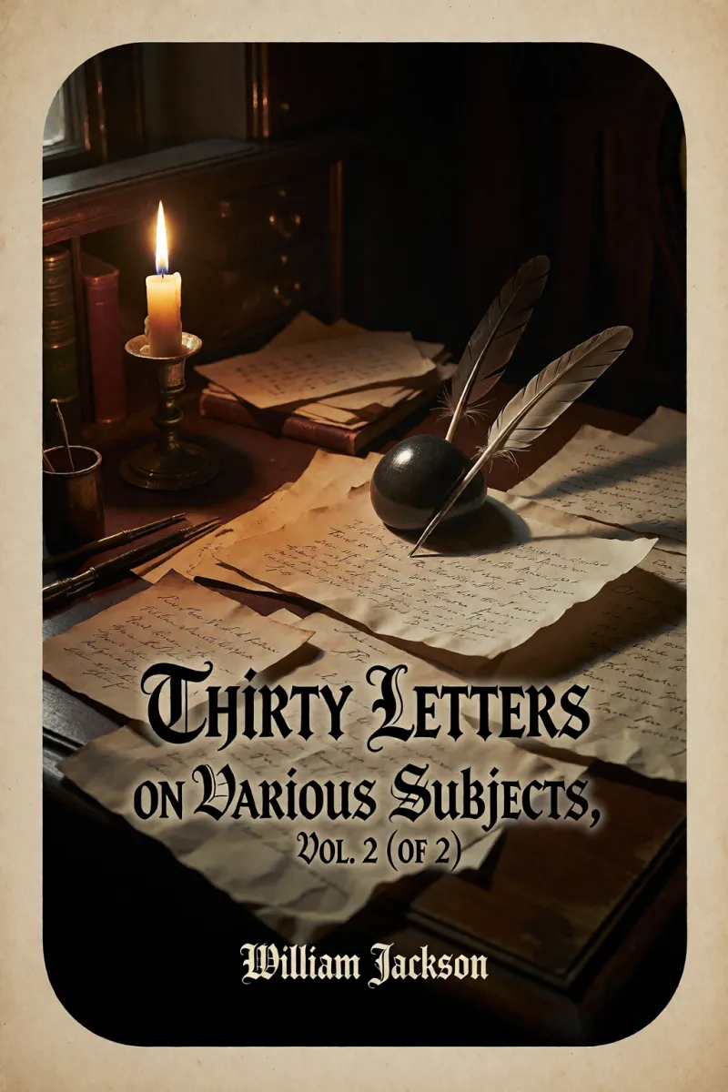 Cover of Thirty Letters on Various Subjects, Vol. 2 (of 2) by William Jackson