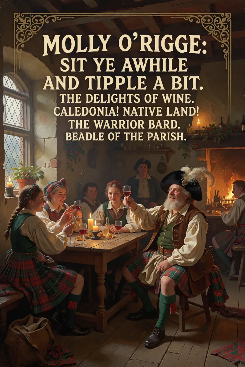Cover of Molly O'Rigge: Sit Ye Awhile and Tipple a Bit. The Delights of Wine. Caledonia! Native Land! The Warrior Bard. Beadle of the Parish. by Unknown
