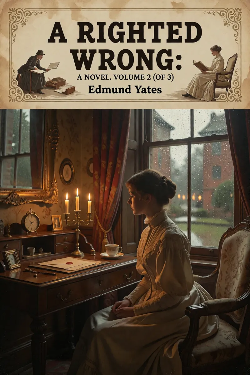 Cover of A Righted Wrong: A Novel. Volume 2 (of 3) by Edmund Yates