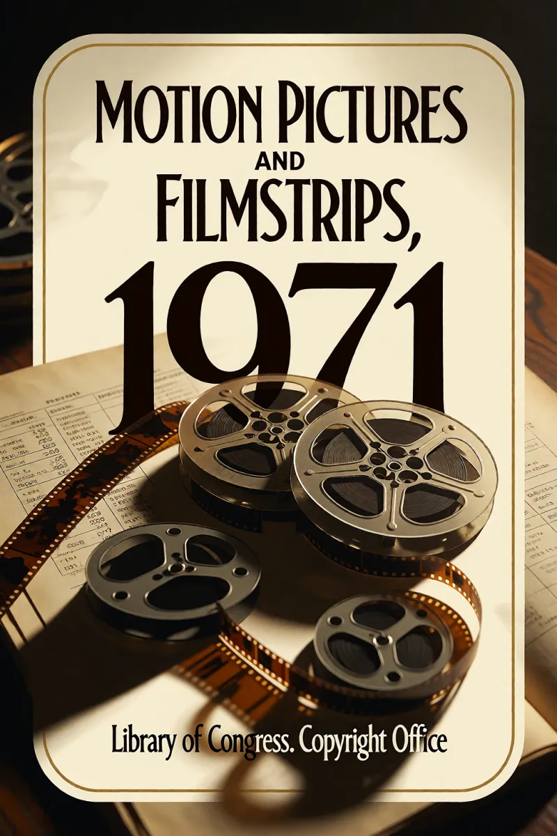 Cover of Motion pictures and filmstrips, 1971 by Library of Congress. Copyright Office