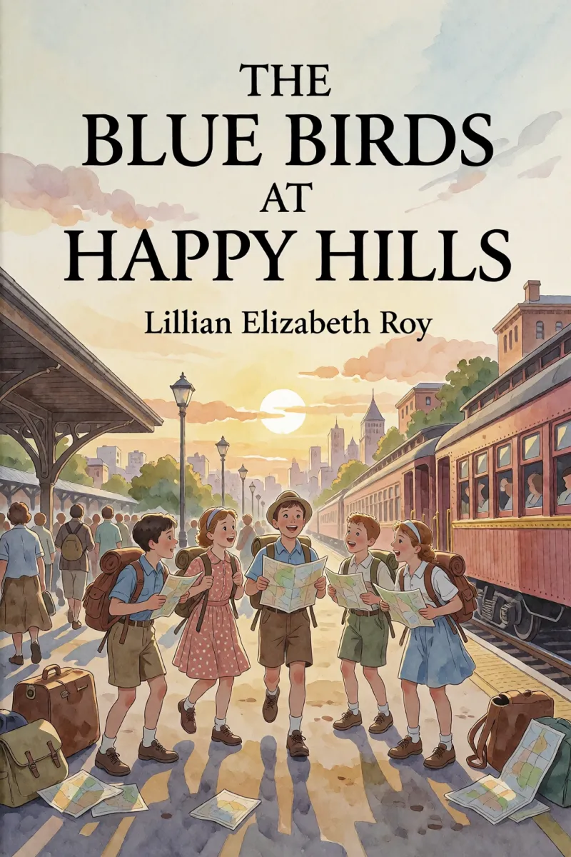 Cover of The Blue Birds at Happy Hills by Lillian Elizabeth Roy