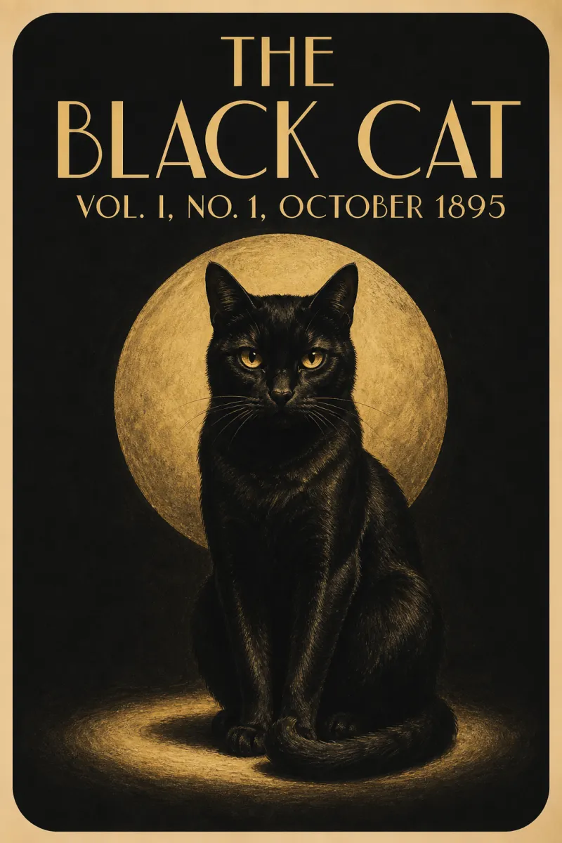 Cover of The black cat, vol. I, no. 1, October 1895 by Various