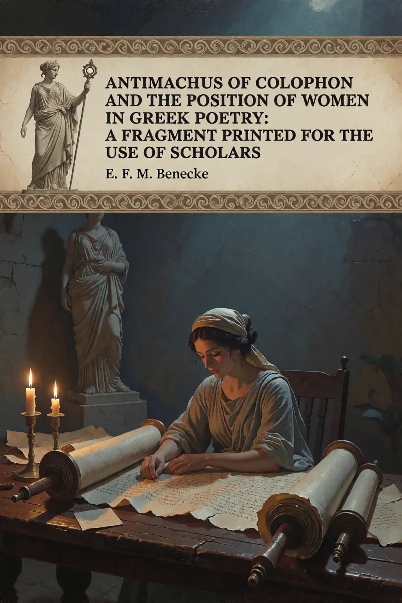 Cover of Antimachus of Colophon and the Position of Women in Greek Poetry: A fragment printed for the use of scholars by E. F. M. Benecke
