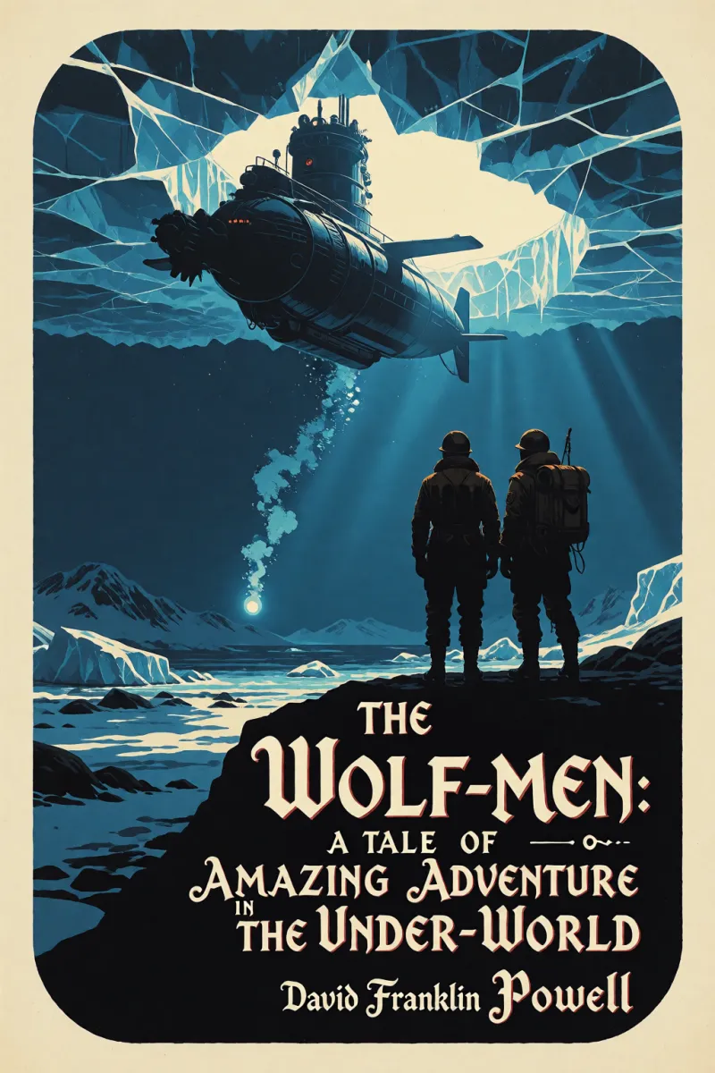 Cover of The Wolf-Men: A Tale of Amazing Adventure in the Under-World by David Franklin Powell