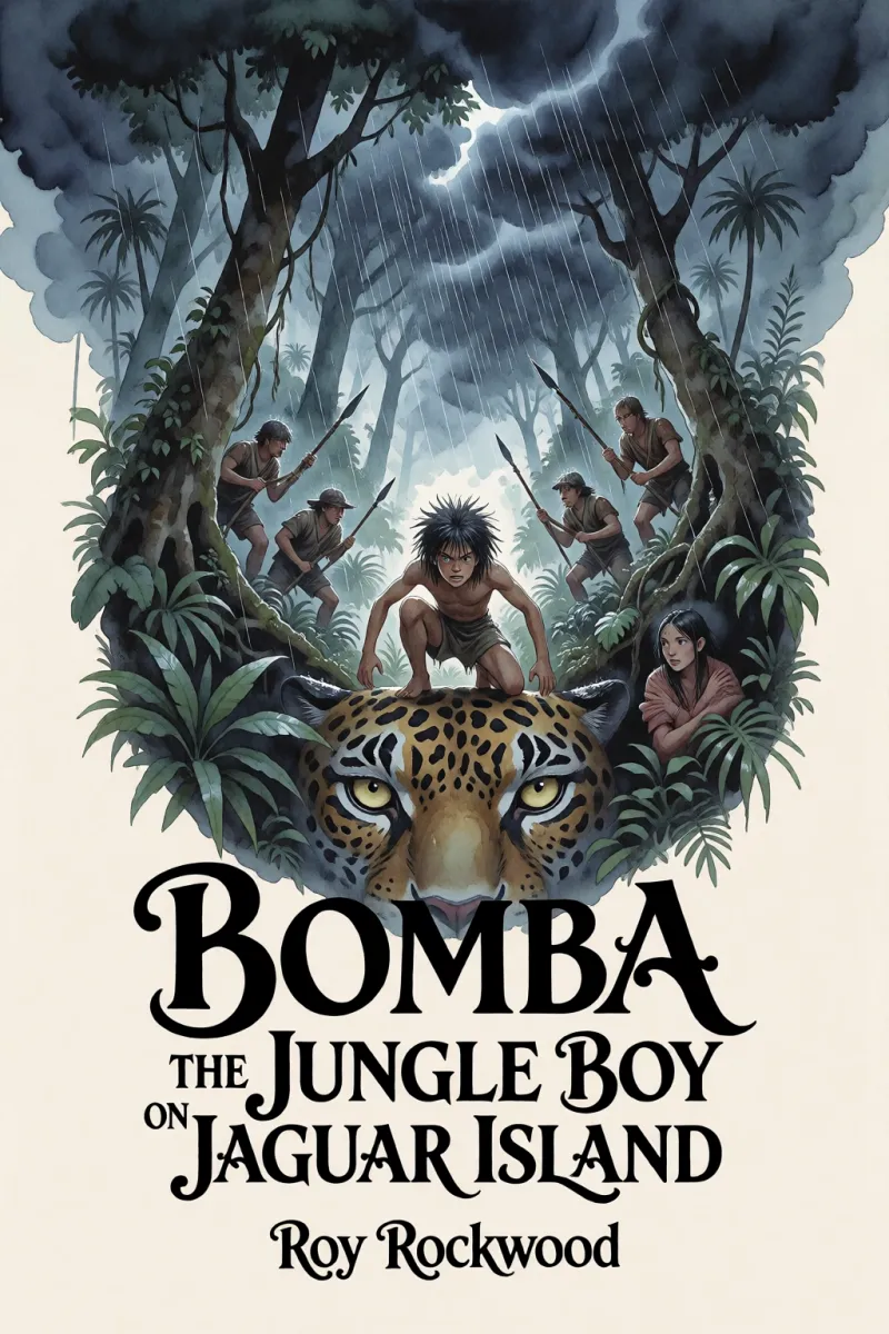 Cover of Bomba the jungle boy on Jaguar Island by Roy Rockwood