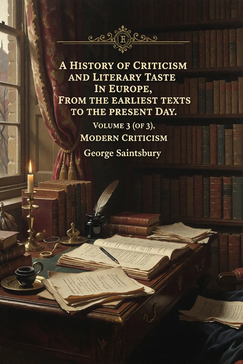 Cover of A history of criticism and literary taste in Europe, from the earliest texts to the present day. Volume 3 (of 3), Modern criticism by George Saintsbury