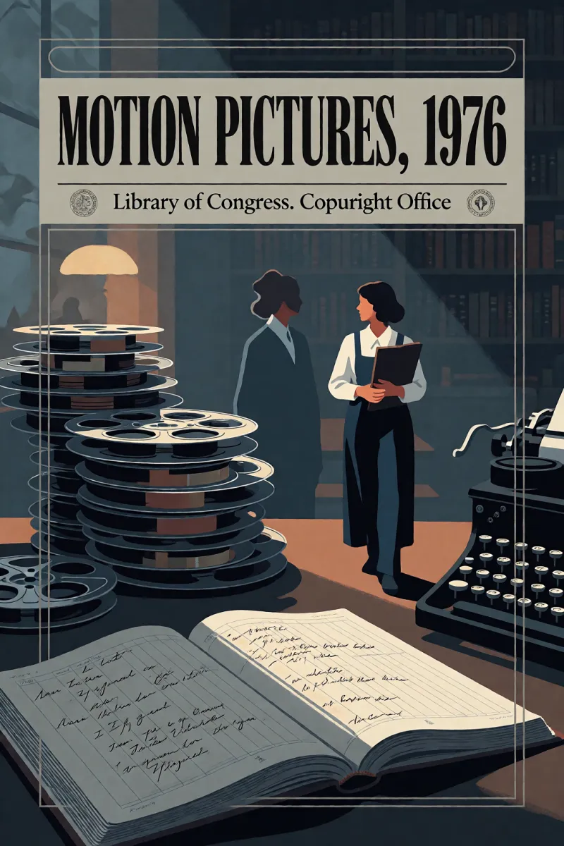 Cover of Motion pictures, 1976 by Library of Congress. Copyright Office