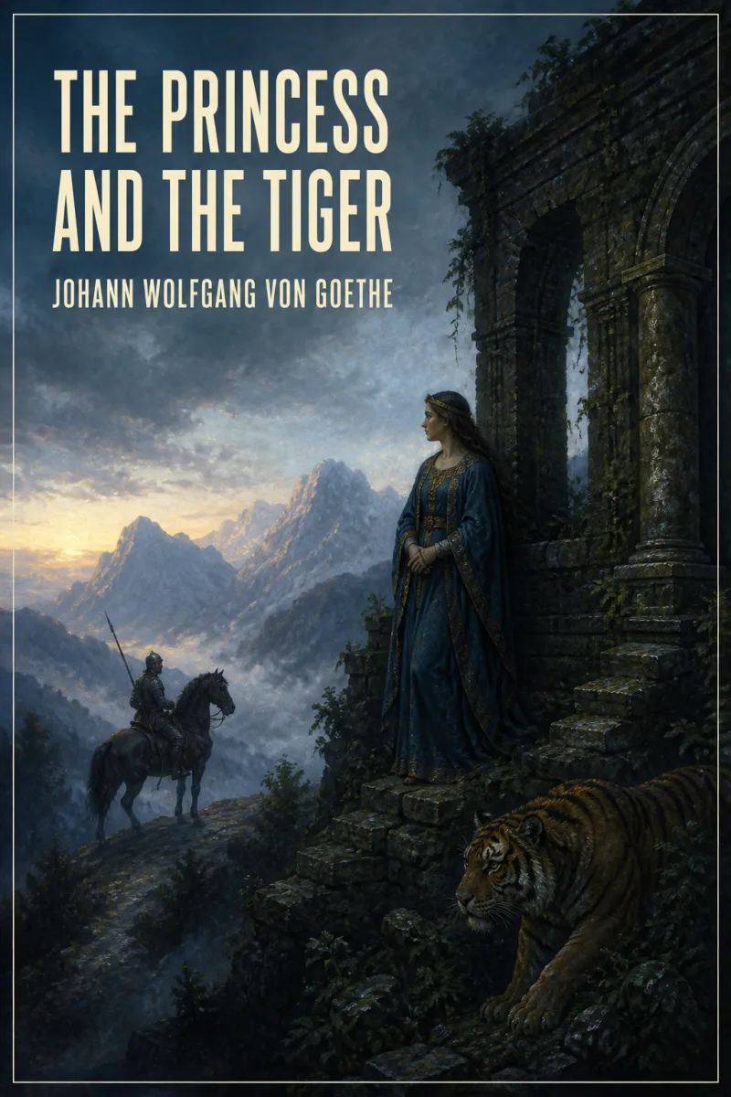 Cover of The princess and the tiger by Johann Wolfgang von Goethe