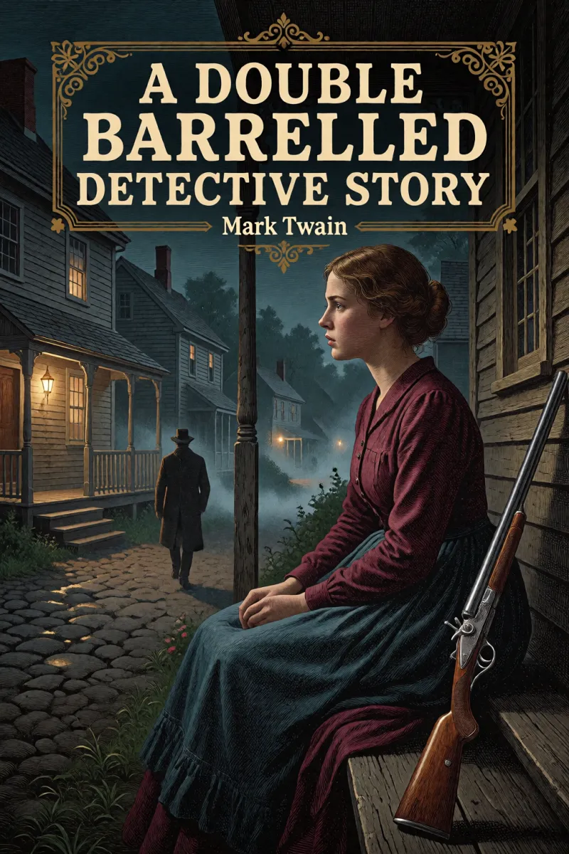 Cover of A Double Barrelled Detective Story by Mark Twain