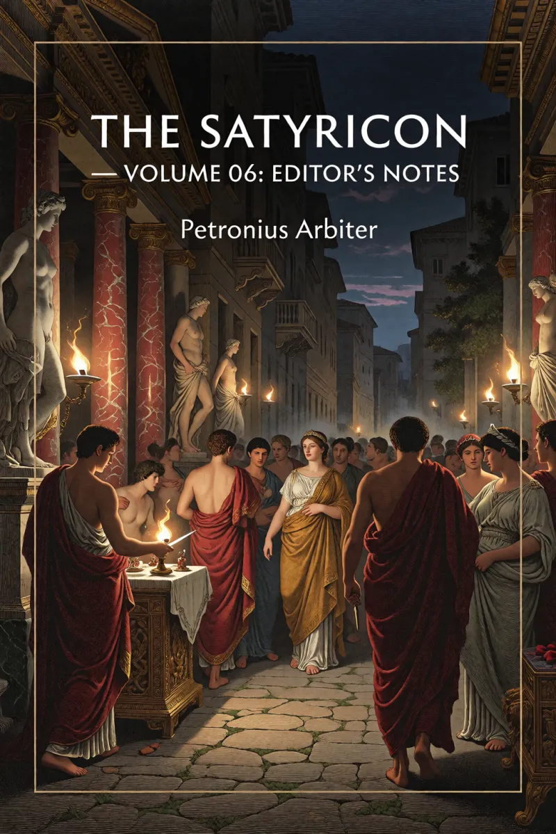 Cover of The Satyricon — Volume 06: Editor's Notes by Petronius Arbiter