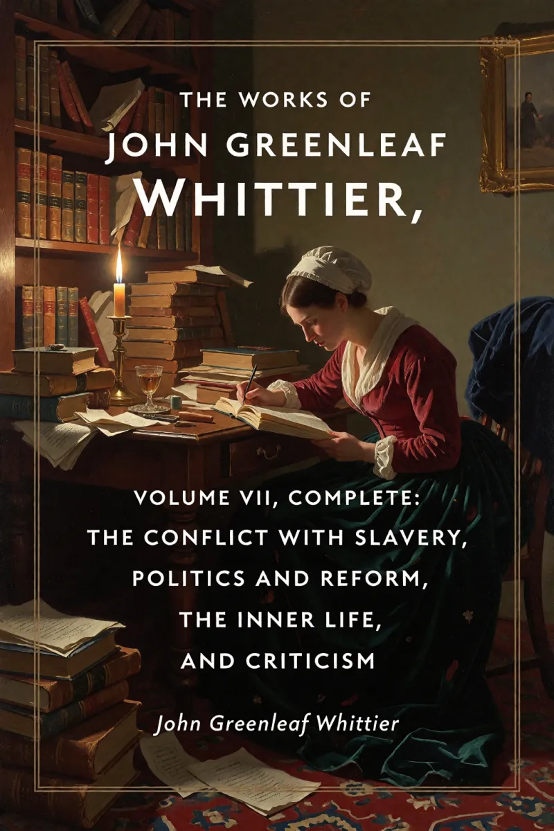 Cover of The Works of John Greenleaf Whittier, Volume VII, Complete: The Conflict with Slavery, Politics and Reform, the Inner Life, and Criticism by John Greenleaf Whittier