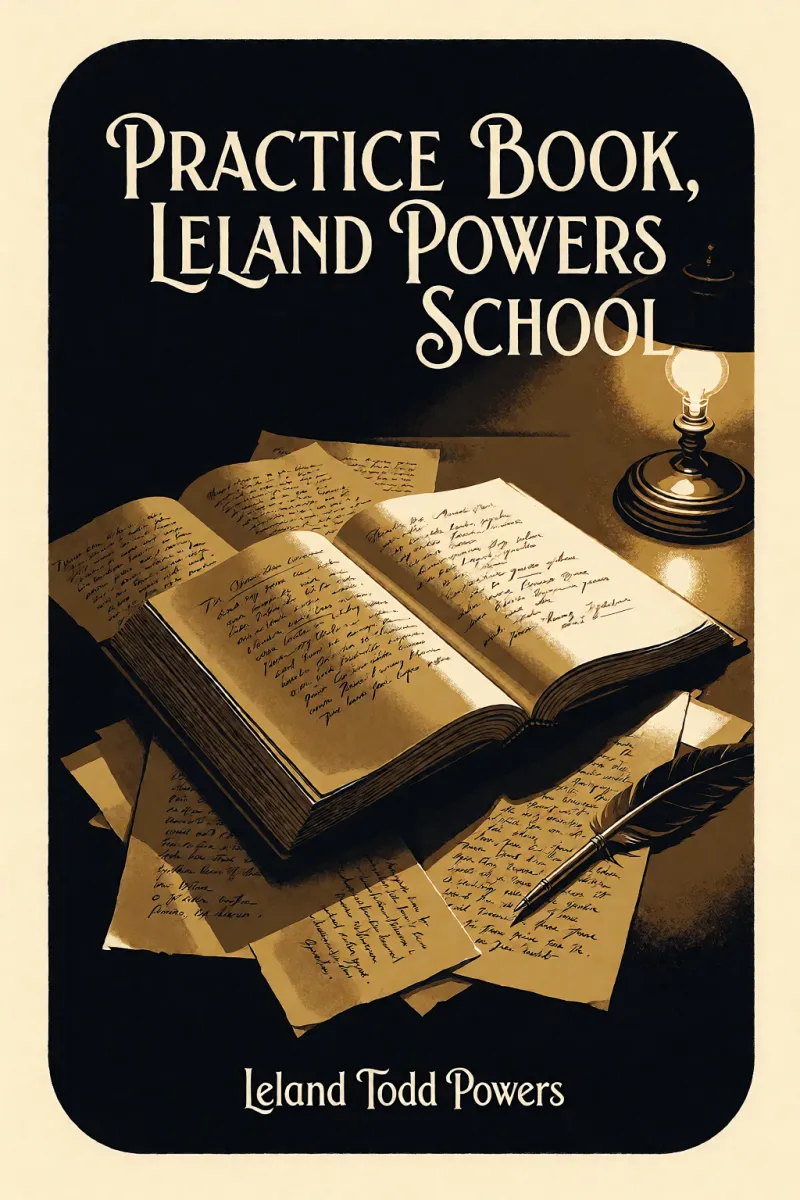 Cover of Practice Book, Leland Powers School by Leland Todd Powers
