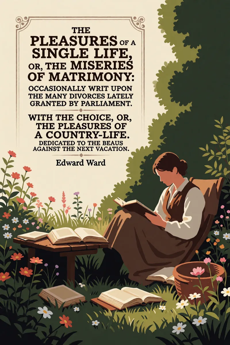 Cover of The Pleasures of a Single Life, Or, The Miseries of Matrimony: Occasionally writ upon the many divorces lately granted by Parliament. With The choice, or, the pleasures of a country-life. Dedicated to the beaus against the next vacation. by Edward Ward