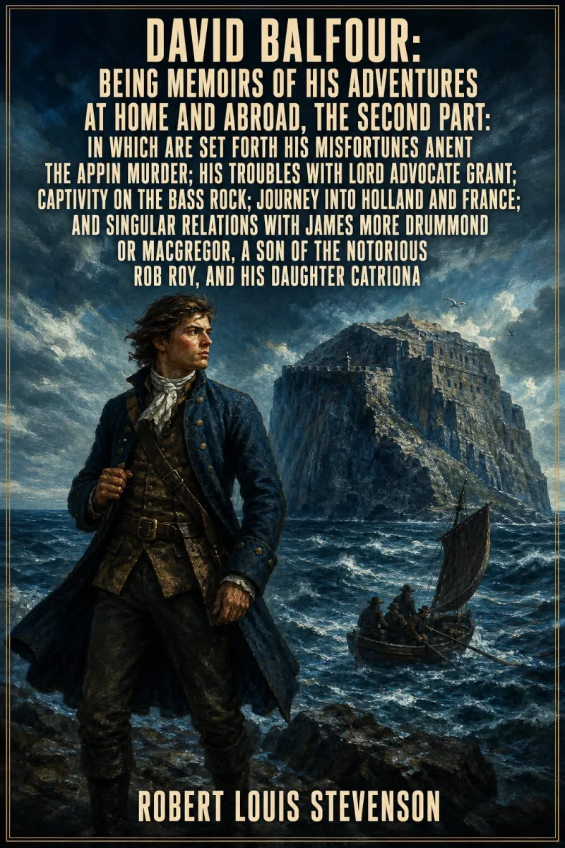 Cover of David Balfour: Being Memoirs Of His Adventures At Home And Abroad, The Second Part: In Which Are Set Forth His Misfortunes Anent The Appin Murder; His Troubles With Lord Advocate Grant; Captivity On The Bass Rock; Journey Into Holland And France; And Singular Relations With James More Drummond Or Macgregor, A Son Of The Notorious Rob Roy, And His Daughter Catriona by Robert Louis Stevenson