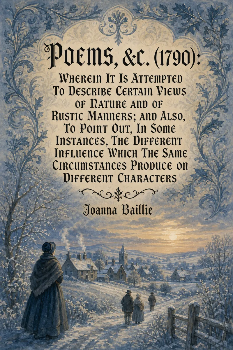 Cover of Poems, &c. (1790): Wherein It Is Attempted To Describe Certain Views Of Nature And Of Rustic Manners; And Also, To Point Out, In Some Instances, The Different Influence Which The Same Circumstances Produce On Different Characters by Joanna Baillie