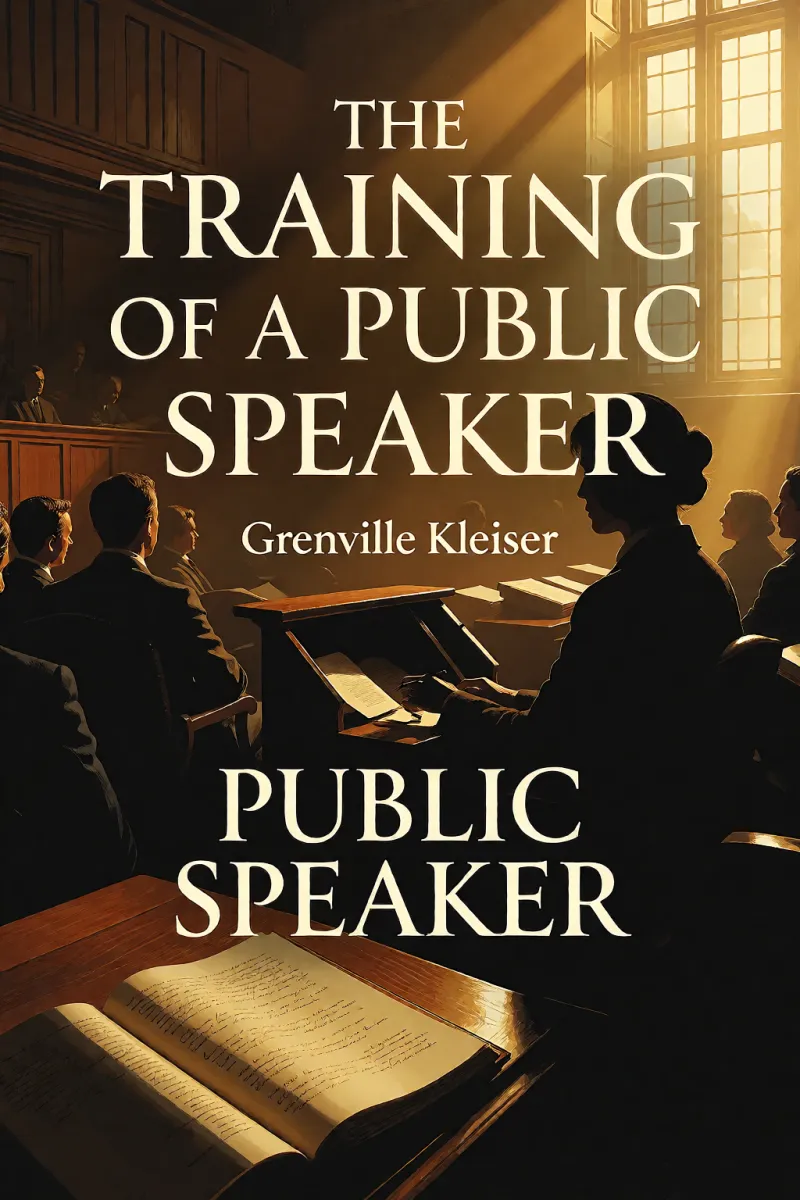 Cover of The Training of a Public Speaker by Grenville Kleiser