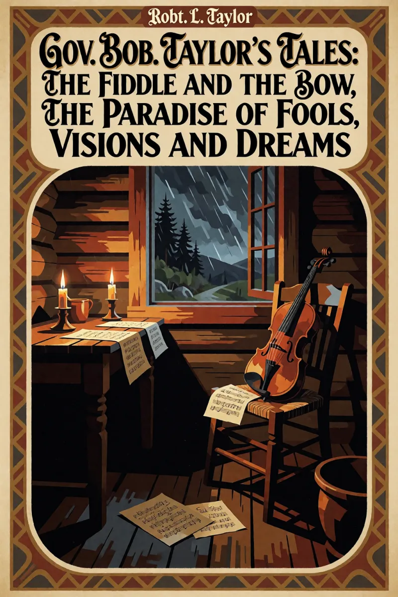 Cover of Gov. Bob. Taylor's Tales: "The fiddle and the bow," "The paradise of fools," "Visions and dreams" by Robt. L. Taylor