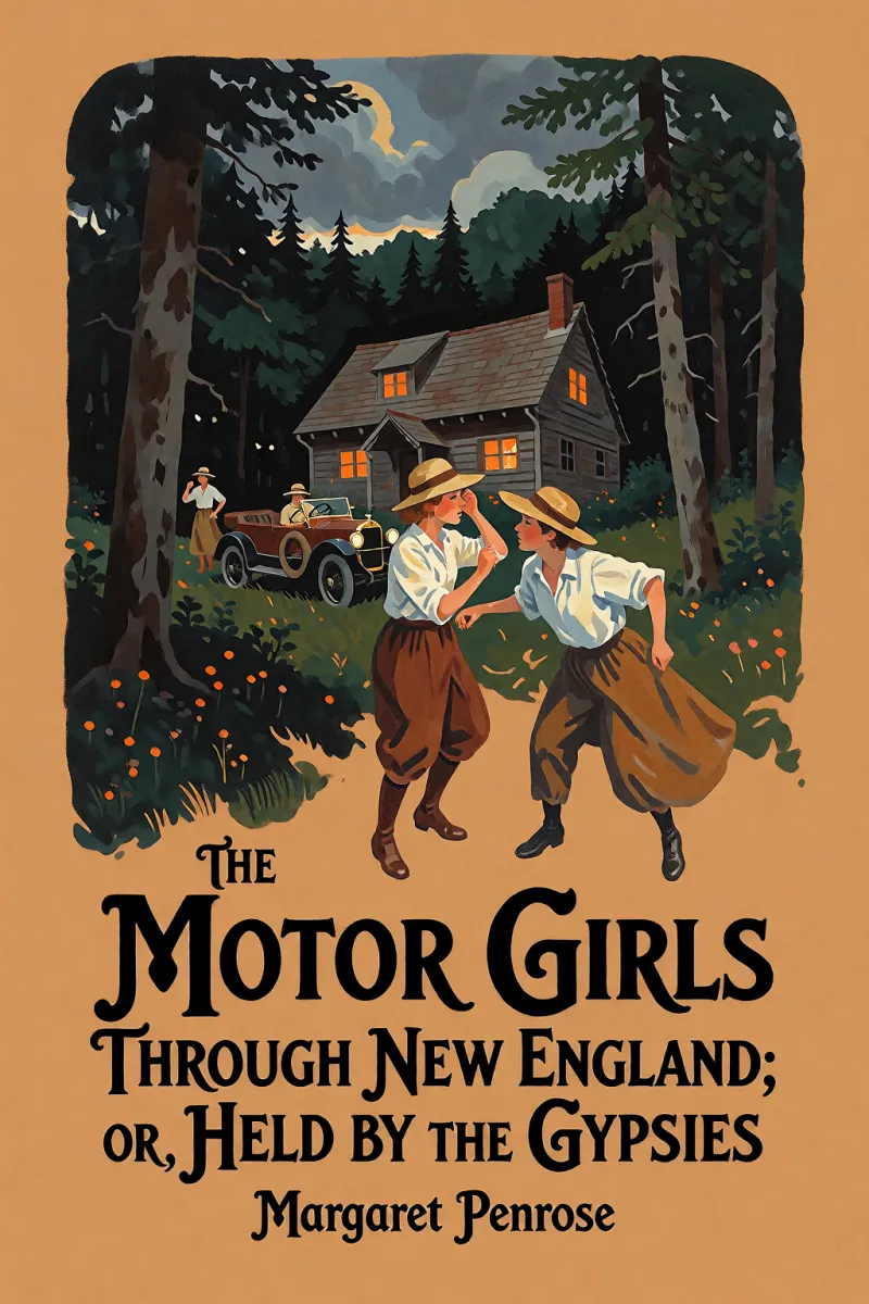 Cover of The Motor Girls Through New England; or, Held by the Gypsies by Margaret Penrose