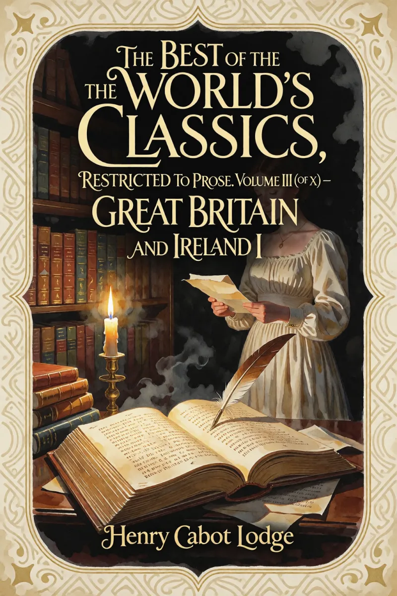 Cover of The Best of the World's Classics, Restricted to prose. Volume III (of X) - Great Britain and Ireland I by Henry Cabot Lodge