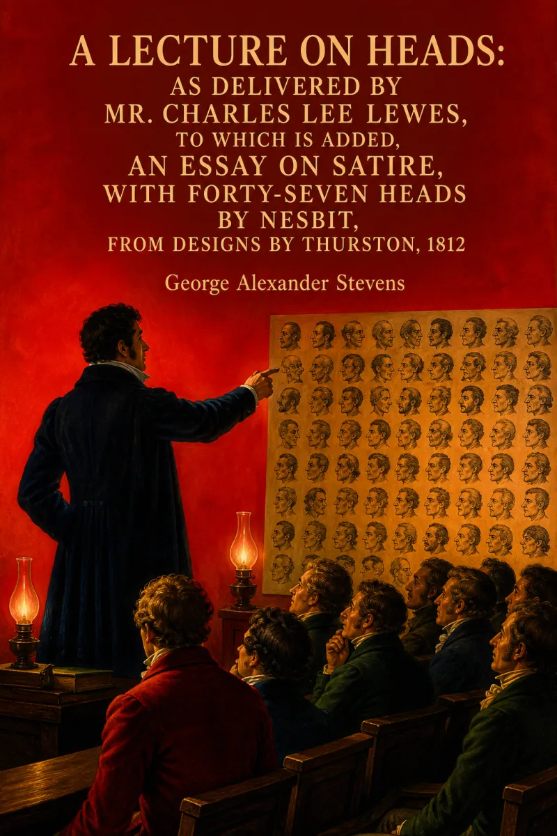 Cover of A Lecture On Heads: As Delivered By Mr. Charles Lee Lewes, To Which Is Added, An Essay On Satire, With Forty-Seven Heads By Nesbit, From Designs By Thurston, 1812 by George Alexander Stevens