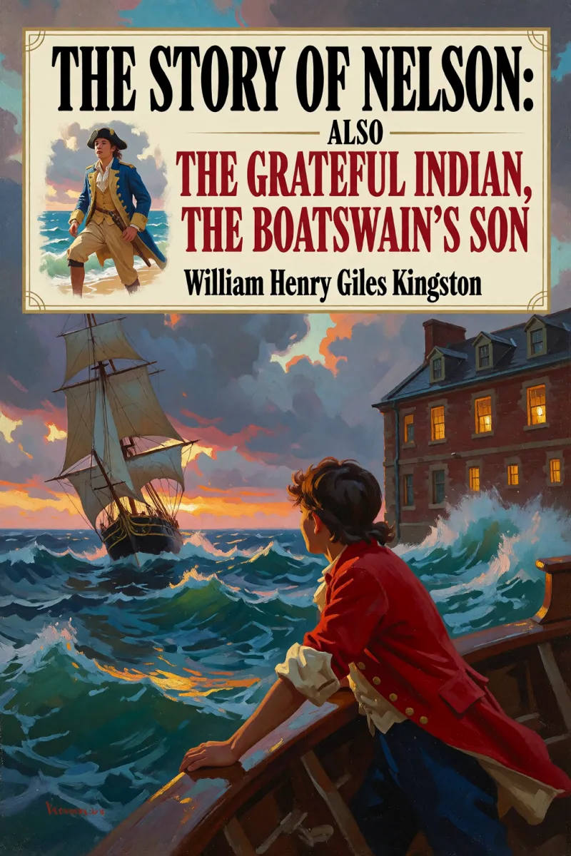 Cover of The Story of Nelson: also "The Grateful Indian", "The Boatswain's Son" by William Henry Giles Kingston