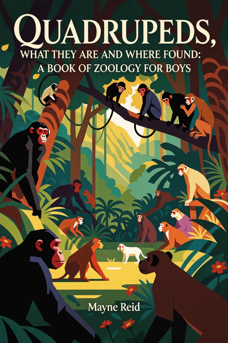 Cover of Quadrupeds, What They Are and Where Found: A Book of Zoology for Boys by Mayne Reid