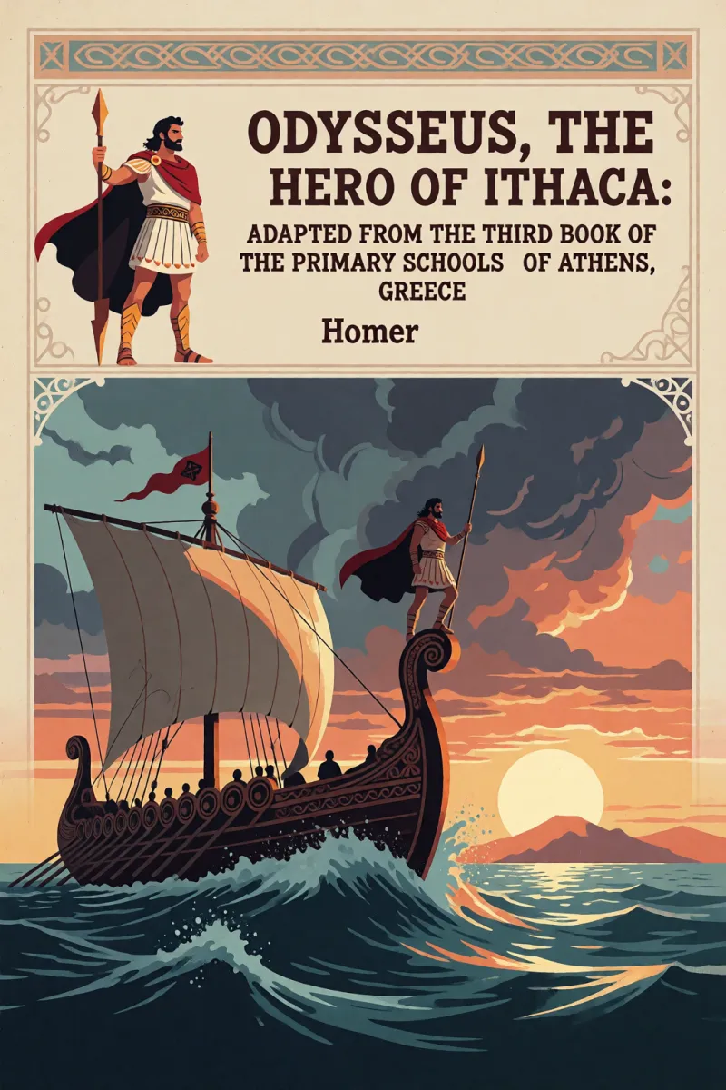 Cover of Odysseus, the Hero of Ithaca: Adapted from the Third Book of the Primary Schools of Athens, Greece by Homer