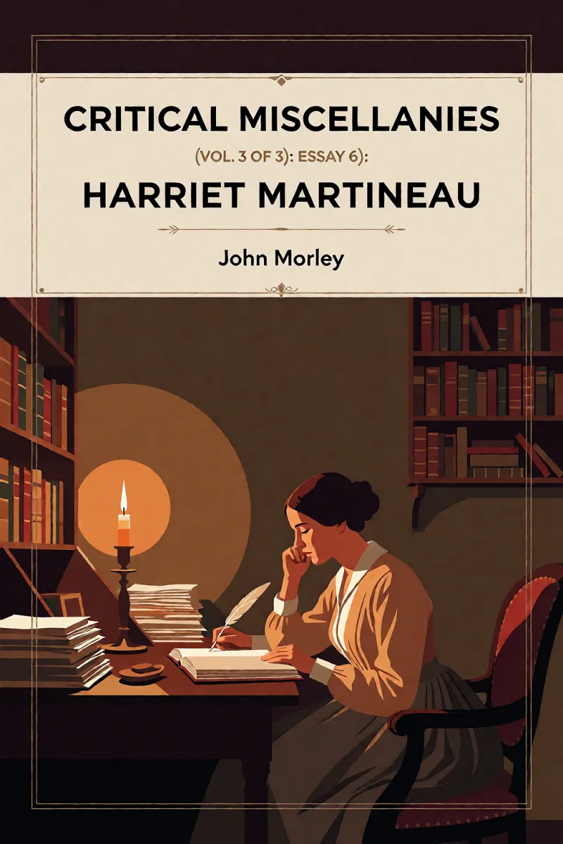 Cover of Critical Miscellanies (Vol. 3 of 3), Essay 6: Harriet Martineau by John Morley