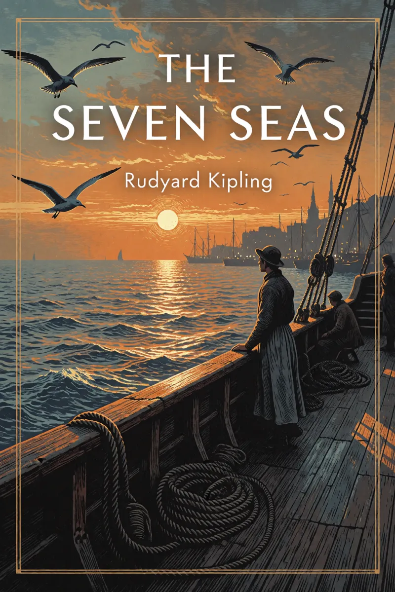 Cover of The Seven Seas by Rudyard Kipling