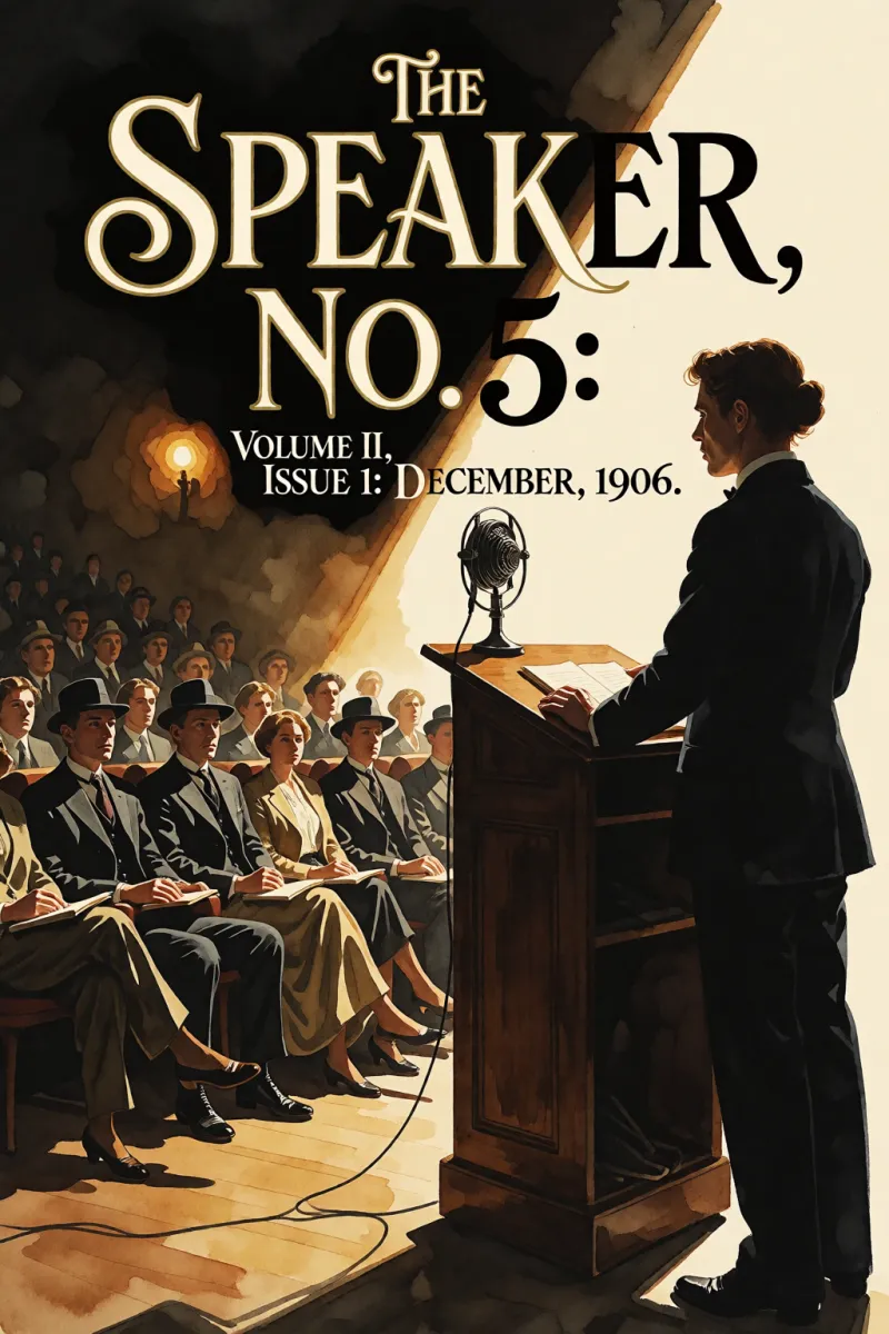 Cover of The Speaker, No. 5: Volume II, Issue 1: December, 1906. by Various