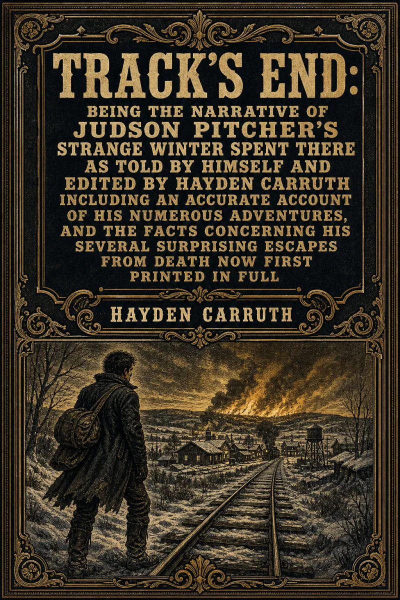 Cover of Track's End: Being the Narrative of Judson Pitcher's Strange Winter Spent There as Told by Himself and Edited by Hayden Carruth Including an Accurate Account of His Numerous Adventures, and the Facts Concerning His Several Surprising Escapes from Death Now First Printed in Full by Hayden Carruth