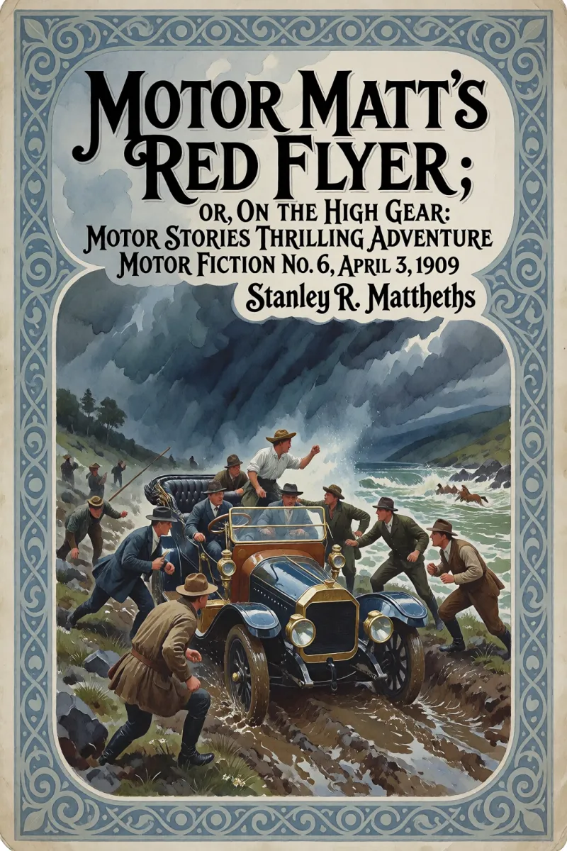 Cover of Motor Matt's Red Flyer; or, On the High Gear: Motor Stories Thrilling Adventure Motor Fiction No. 6, April 3, 1909 by Stanley R. Matthews