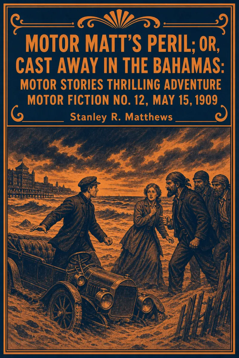 Cover of Motor Matt's Peril; or, Cast Away in the Bahamas: Motor Stories Thrilling Adventure Motor Fiction No. 12, May 15, 1909 by Stanley R. Matthews